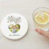 Grandma Gift Coaster - Floral Photo コースター