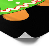 Grandma Gingerbread Man Costume Matching Christmas ポスター (角)