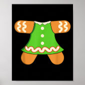 Grandma Gingerbread Man Costume Matching Christmas ポスター (正面)