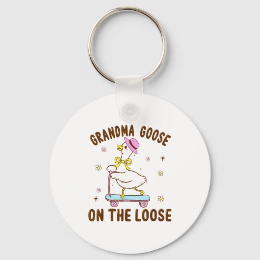 Grandma Goose On The Loose Funny Birthday Matching キーホルダー (正面)
