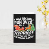 Grandma Got Run Over By A Reindeer Christmas So Pa カード (黄色い花)