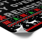 Grandma Got Run Over By A Reindeer Ugly Costume Fu ポスター (角)