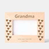 Grandma Grandchildren Names Love You Hearts レーザー彫刻フレーム (正面)