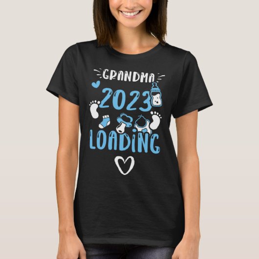 Grandma Grandma 2023 loading Baby Boy Sayings Tシャツ (正面)