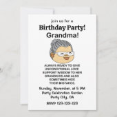 Grandma Grandmother Birthday Party 招待状 (正面)