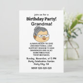 Grandma Grandmother Birthday Party 招待状 (スタンド正面)