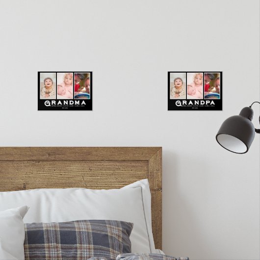 Grandma & Grandpa Collage – Grandkids Photo & Name (寝室)
