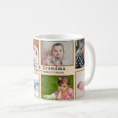 Grandma & Grandpa Mug – Custom 8 Photos & Names コーヒーマグカップ (正面右)