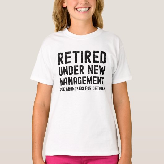 grandma grandpa retirement fathers mother's day tシャツ (正面)