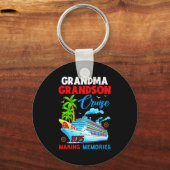 Grandma Grandson Cruise 2025 Memories Christmas Fa キーホルダー (正面)