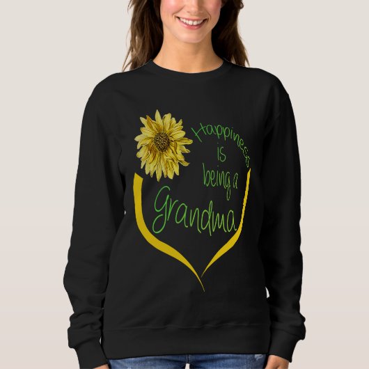 Grandma   Happiness Is Being A Grandma  Sunflower スウェットシャツ (正面)