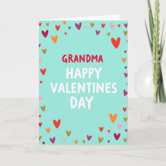 Grandma Happy Valentines Day Card カード (正面)