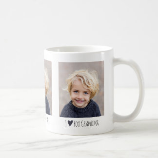 Grandma I love You 3 Photo Elegant Simple コーヒーマグカップ