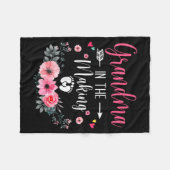 Grandma In The Making Vitro Fertilization Pregnanc フリースブランケット (正面(横))