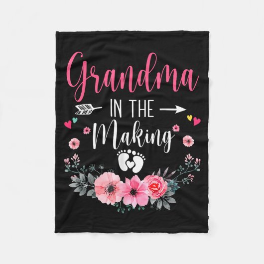 Grandma In The Making Vitro Fertilization Pregnanc フリースブランケット (正面)
