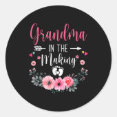 Grandma In The Making Vitro Fertilization Pregnanc ラウンドシール (正面)
