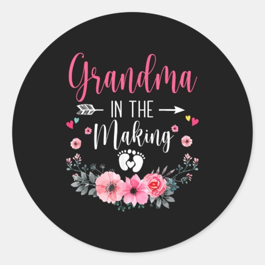 Grandma In The Making Vitro Fertilization Pregnanc ラウンドシール (正面)