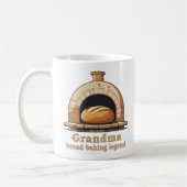 Grandma is a bread baking legend コーヒーマグカップ (左)