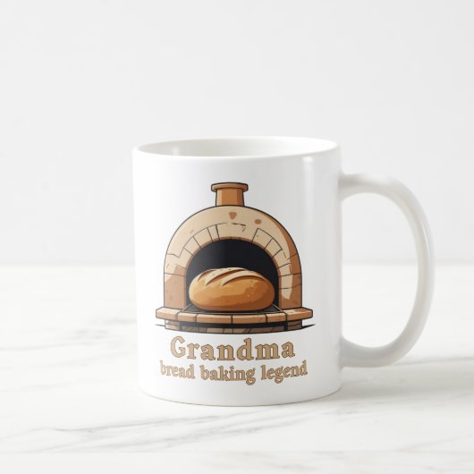 Grandma is a bread baking legend コーヒーマグカップ (右)