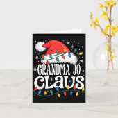 Grandma Jo Claus Funny Xmas Christmas Grandma Holi カード (黄色い花)