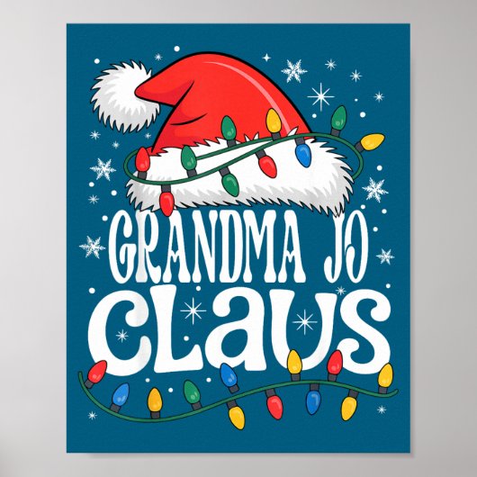 Grandma Jo Claus Funny Xmas Christmas Grandma Holi ポスター (正面)