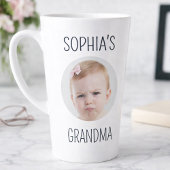 Grandma Latte Mug with Baby Photo Custom Gift カフェラテマグ