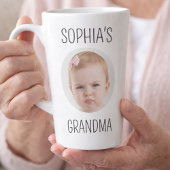Grandma Latte Mug with Baby Photo Custom Gift カフェラテマグ