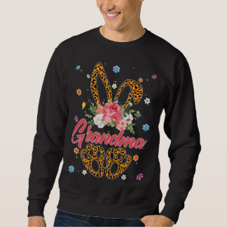 Grandma Leopard Bunny Matching Family Easter Day P スウェットシャツ