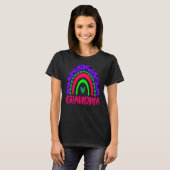 Grandma Life Leopard Rainbow Cheetah Print Grandma Tシャツ (正面フル)