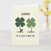 Grandma Lucky Faux Gold Foil Card カード (黄色い花)