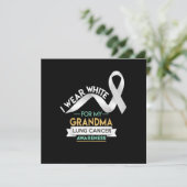 Grandma Lung Cancer Shirt White Ribbon Awareness M 招待状 (スタンド正面)