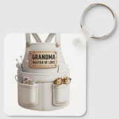 Grandma Master of Love Keychain –Cute Apron Design キーホルダー (裏面)