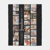 Grandma Memorial 18 Photo Collage フリースブランケット (正面)