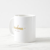 Grandma Mug | Personalized “EST” Baby Announcement コーヒーマグカップ (正面左)