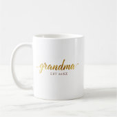 Grandma Mug | Personalized “EST” Baby Announcement コーヒーマグカップ (左)