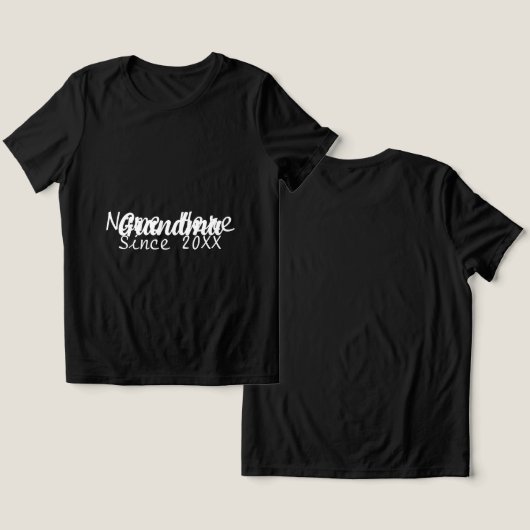 Grandma Name Since 20XX トライブレンドTシャツ (デザイン正面&裏面)