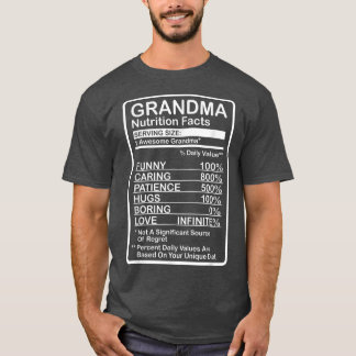 Grandma Nutrition Facts Tシャツ