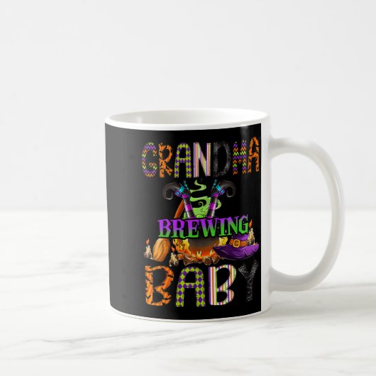 Grandma Of Brewing Baby Halloween One Soky Grandma コーヒーマグカップ (右)