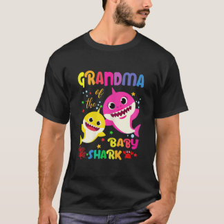 Grandma Of The Baby Shark Birthday Grandma Shark  Tシャツ
