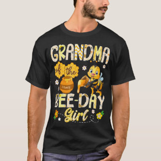 Grandma Of The Bee-Day Girl Funny Bee Birthday Gir Tシャツ