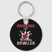 Grandma Of The Birthday Bowler Bday Bowling Celebr キーホルダー (正面)