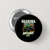 Grandma Of The Birthday Boy Monster Truck Birthday 缶バッジ (正面&裏面)