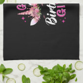 Grandma Of The Birthday Girl Unicorn Flower Long S キッチンタオル (折り畳み)