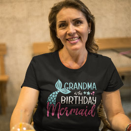 Grandma of the Birthday Mermaid – Mermaid Birthday トライブレンドＴシャツ