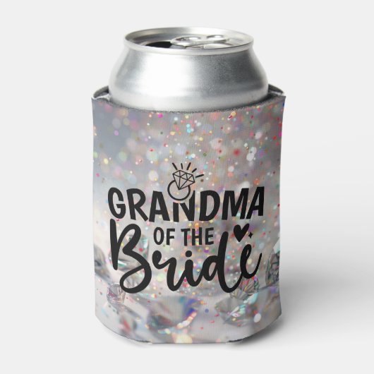 Grandma of the Bride Sparkle Diamonds 缶クーラー (缶正面)