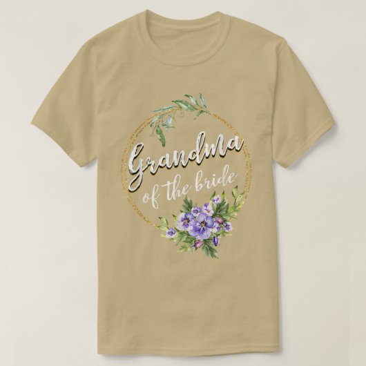 Grandma Of The Bride Wedding Bridal Shower Grandma Tシャツ (デザイン正面)