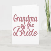 Grandma Of The Bride Wedding Family Matching カード (正面)