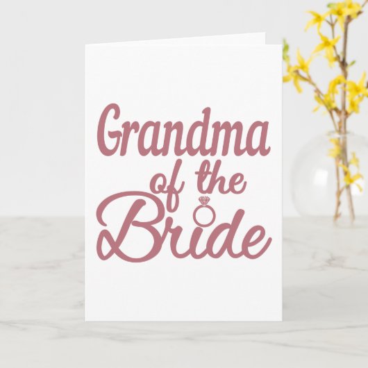 Grandma Of The Bride Wedding Family Matching カード (黄色い花)