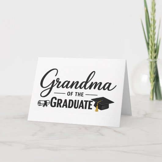 Grandma of the Graduate Greeting Card | Proud  サンキューカード (正面)