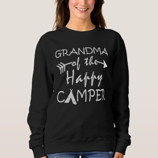 Grandma Of The Happy Camper  for Women Camping Gig スウェットシャツ (正面)